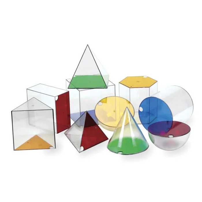 Learning Resources Giant GeoSolids, Assorted Shapes, Set of 10