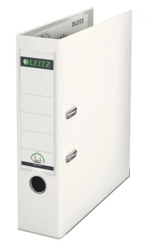 Leitz 180 Lever Arch File Polypropylene A4 80mm Spine Width White (Pack 10) 10101001