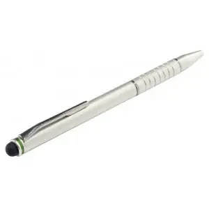 Leitz Complete 2 in 1 Stylus for touchscreen devIces Multifunctional stylus. Touchscreen writer and ballpoint pen. Silver