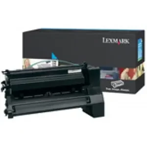 Lexmark C780, C782 Cyan High Yield Return Program Print Cartridge (Yield 10,000 Pages)