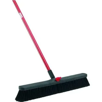 Libman 24 In. Smooth Surface Push Broom Set (4-Case)