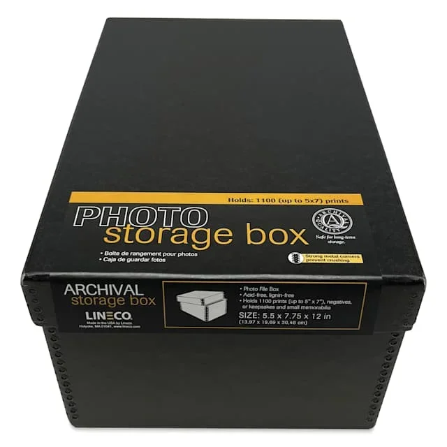 Lineco Archival Photo Box – Black
