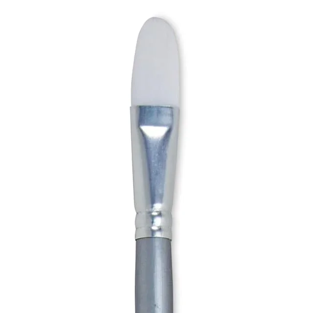 Liquitex Basics Synthetic Brush – Filbert, Long Handle, Size 12