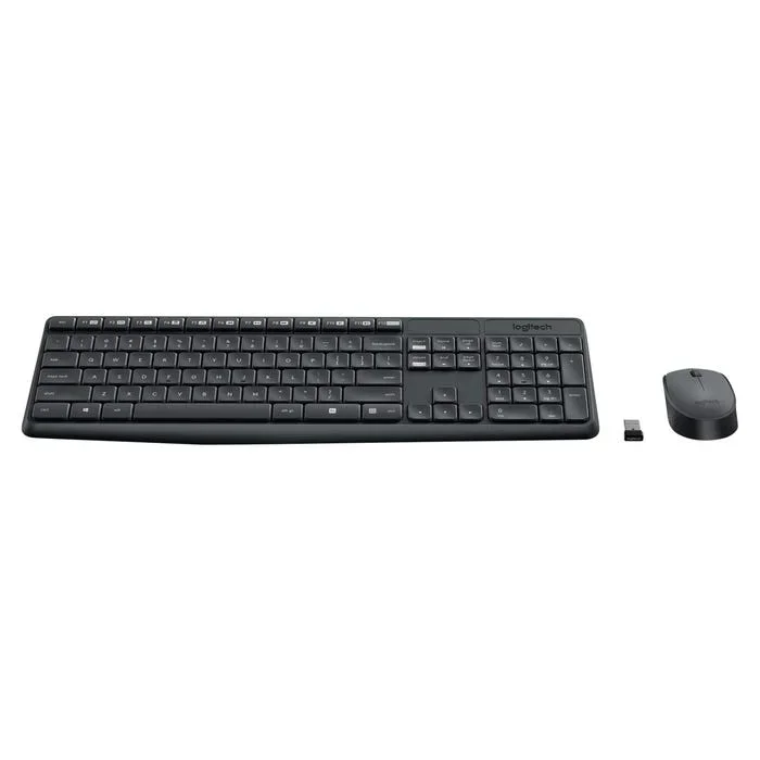 Logitech MK235 Wireless Keyboard and Mouse Combo, Black