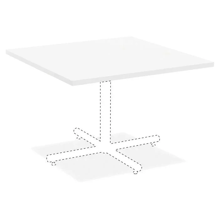 Lorell Hospitality Laminate Square Tabletop, 36 x 36 x 1 Inch, White