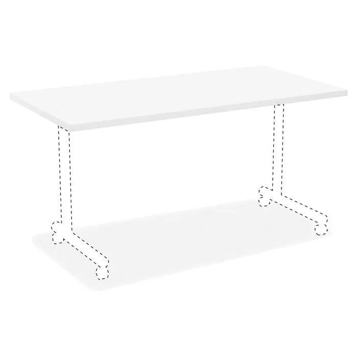 Lorell Laminate Invent Rectangular Tabletop, 24 x 72 Inches, White