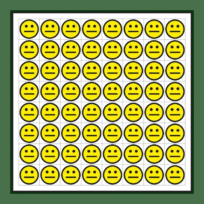 Magnetic Printed Vinyl Indicator – Yellow Neutral Face (Sheet of 64)