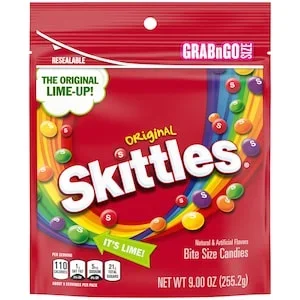 Mars Skittles Original Chewy Candy Grab N Go, 9 oz.