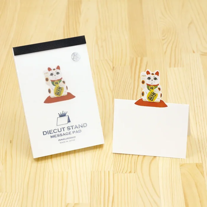 Marumo Printing – Die-Cut Stand Message Pad – Lucky Cat