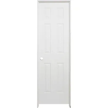 Masonite 30 In. X 80 In. X 4-9/16 In. Primed 6-Panel Single Prehung Interior Door Left Hand Split Jamb