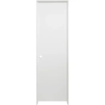 Masonite 30 In. X 80 In. X 4-9/16 In. Primed Flush Hollow Core Single Prehung Interior Door Left Hand Flat Jamb