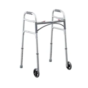 Medacure Junior 2 Button Folding Walker With 5″ Wheels