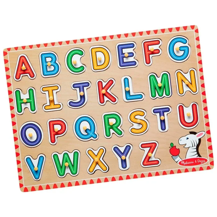 Melissa & Doug Colorful See-Inside Alphabet Peg Puzzle