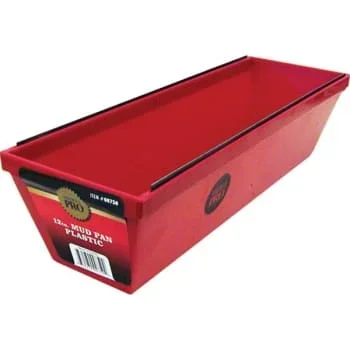 Merit Pro 00750 12″ Red Plastic Mud Pan, Case Of 2
