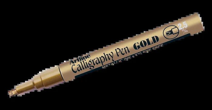 Metallic Paint Markers | 2.5mm Tip | Calligraphy Style