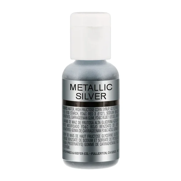 Metallic Silver, Airbrush Cake Food Coloring, .67 oz.
