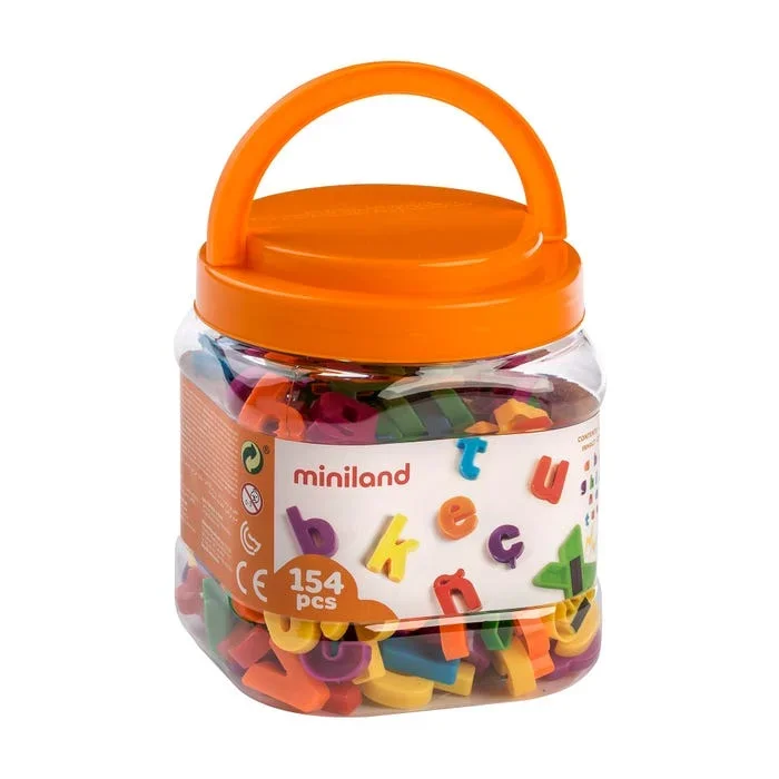 Miniland Magnetic Spanish Letters, Lowercase, 154 Pieces