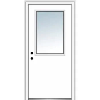 Mmi Door 1/2 Lite 36″ X 80″ Rh-In Clear On 4-9/16″ Finger-Jointed Primed Frame