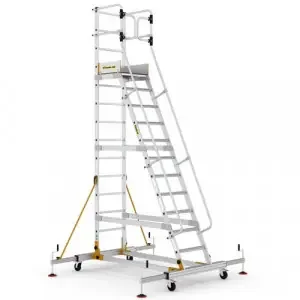 Mobile Steps with Safety Gate – 12 Tread