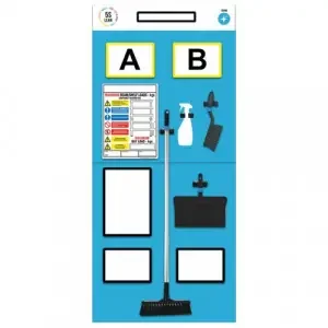 Modulean Rack End Board Cleaning Double Marker Blue REBD002/B