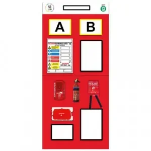 Modulean Rack End Board Fire Safety Double Marker Red REBD004/R