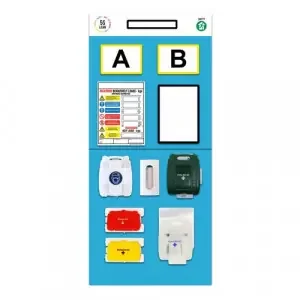 Modulean Rack End Board First Aid Double Marker Blue REBD003/B