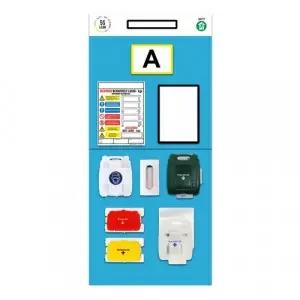 Modulean Rack End Board First Aid Single Marker Blue REBS003/B