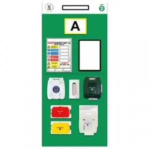 Modulean Rack End Board First Aid Single Marker Green REBS003/G