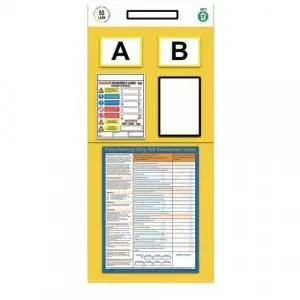 Modulean Rack End Board Rack Assessment Double Marker Yellow REBD006/Y