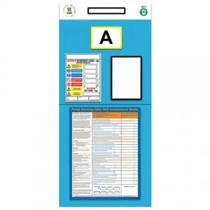 Modulean Rack End Board Rack Assessment Single Marker Blue REBS006/B