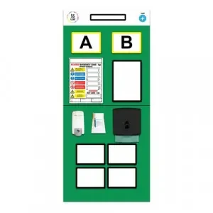Modulean Rack End Board Sanitising Double Marker Green REBD001/G