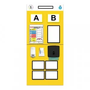 Modulean Rack End Board Sanitising Double Marker Yellow REBD001/Y