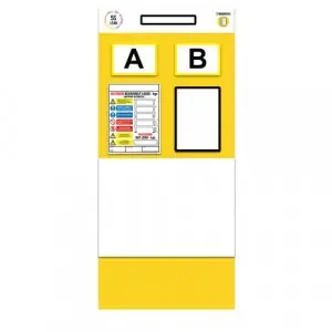 Modulean Rack End Board Whiteboard Double Marker Yellow REBD007/Y