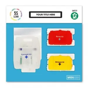 Modulean System Eyewash First Aid Board 750x750mm Blue SHB009/B