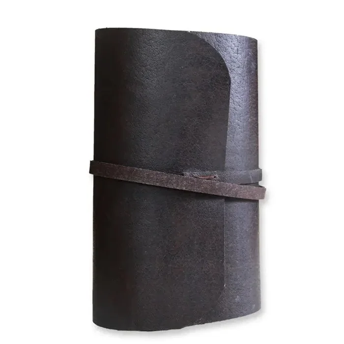 Monk Paper Buffalo Leather Dark Brown Medium Lokta Journal