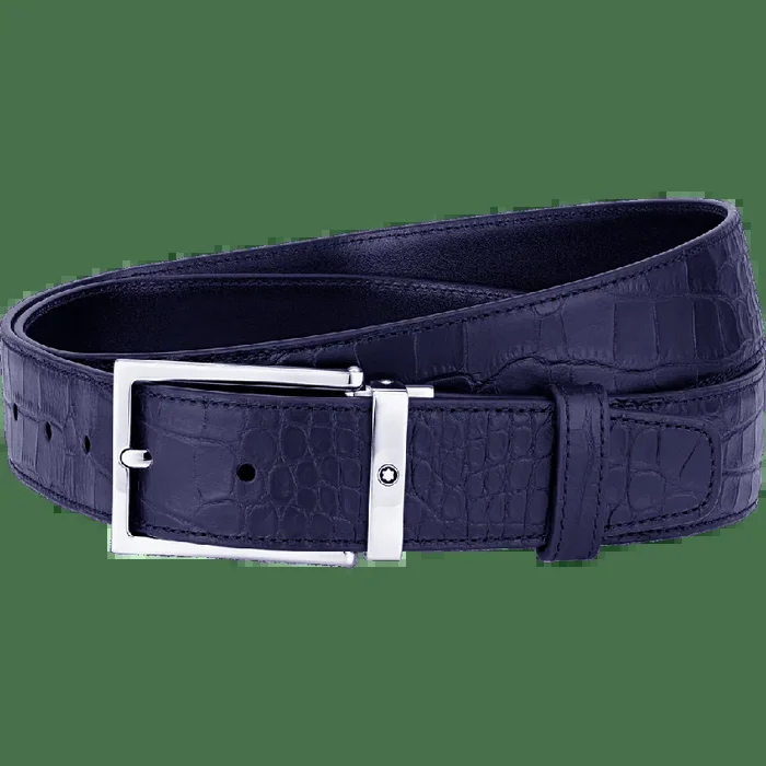 Montblanc Leather Belt – Blue