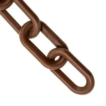 Mr. Chain 1.5 Inch X 100 Ft. Brown Plastic Barrier Chain
