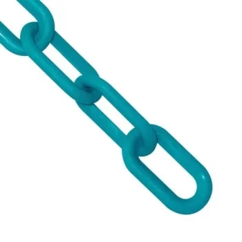 Mr. Chain 2 Inch X 100 Feet Turquoise Plastic Barrier Chain