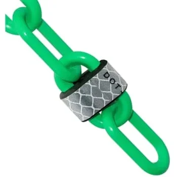 Mr. Chain 2 Inch X 25 Feet Green Reflective Plastic Barrier Chain