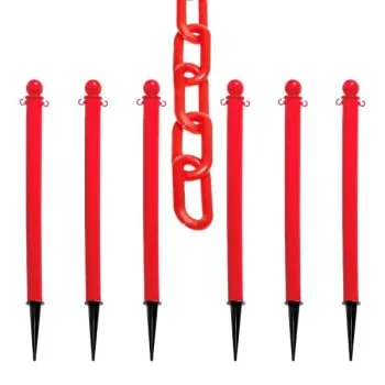 Mr. Chain Red Medium Duty Ground Pole And Chain Kit