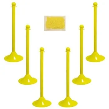 Mr. Chain Yellow Light Duty Stanchion And Chain Kit