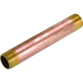 Mueller Streamline Brass Nipple, 3/4 X 6″