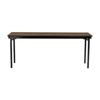 National Public Seating Max Folding Table, Mdf Core/Protectedge, Walnut, 18″X96″