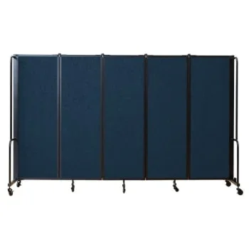 National Public Seating® Room Divider 6′ Height 5 Sections Blue
