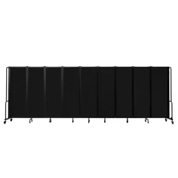 National Public Seating® Room Divider 6′ Height 9 Sections Black