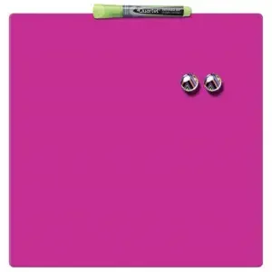 Nobo Magnetic Square Tile Drywipe Board 360x360mm Pink 1903803