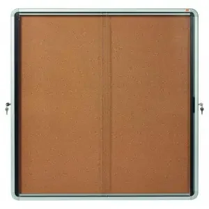Nobo Premium Plus Cork Lockable Notice Board 12xA4