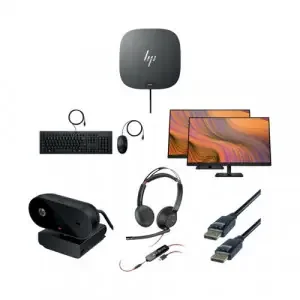 Office/Home Working Complete with Dual monitor set up Bundle