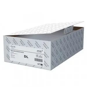 Olin Regular Wallet DL 110 x 220mm Soft White SS 120Gm2 Box Of 500 FSC Mix Credit