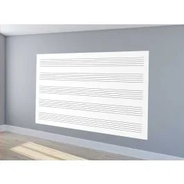 OptiMA® Music Staff Wall Covering, Non Magnetic, 5 Sets of Permanent Staff Lines, 4′ x 8′